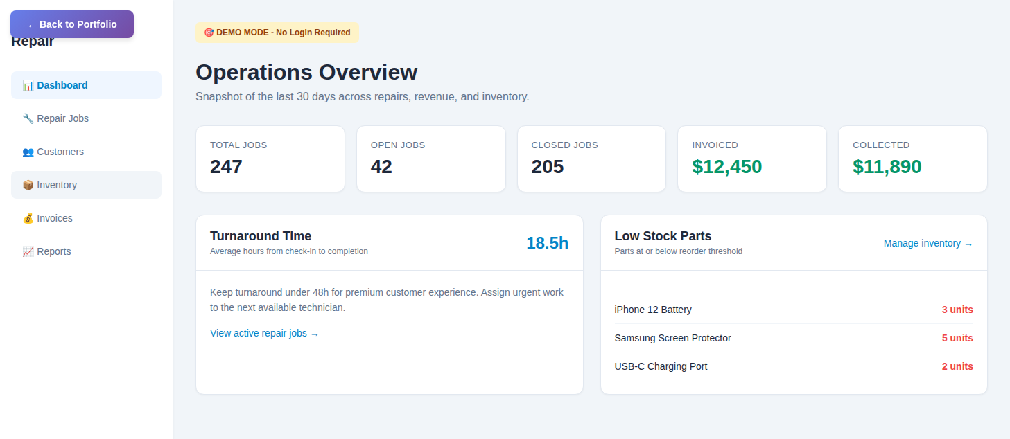 Marion Phone Repair ERP